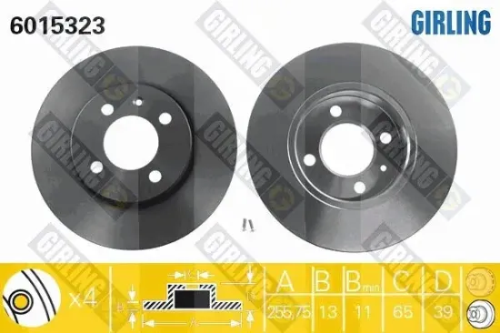 Bremsscheibe Vorderachse GIRLING 6015323 Bild Bremsscheibe Vorderachse GIRLING 6015323