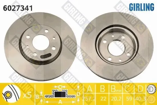 Bremsscheibe GIRLING 6027341 Bild Bremsscheibe GIRLING 6027341