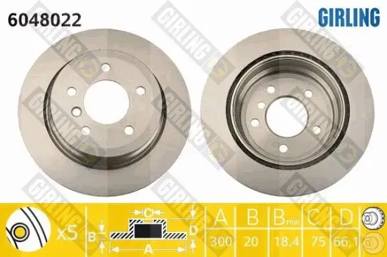 Bremsscheibe GIRLING 6048022 Bild Bremsscheibe GIRLING 6048022