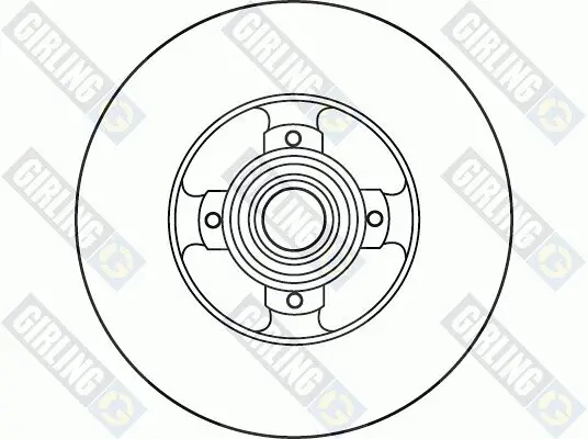 Bremsscheibe Hinterachse GIRLING 6061286 Bild Bremsscheibe Hinterachse GIRLING 6061286
