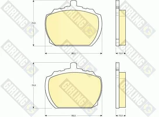 Bremsbelagsatz, Scheibenbremse GIRLING 6103406 Bild Bremsbelagsatz, Scheibenbremse GIRLING 6103406