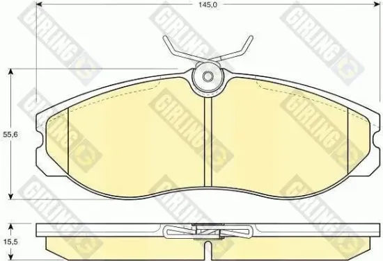 Bremsbelagsatz, Scheibenbremse GIRLING 6111131 Bild Bremsbelagsatz, Scheibenbremse GIRLING 6111131