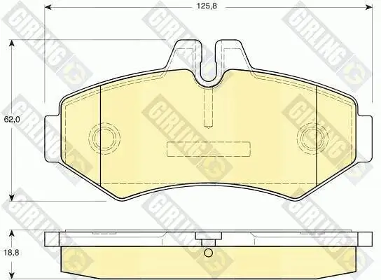 Bremsbelagsatz, Scheibenbremse Hinterachse GIRLING 6113994 Bild Bremsbelagsatz, Scheibenbremse Hinterachse GIRLING 6113994