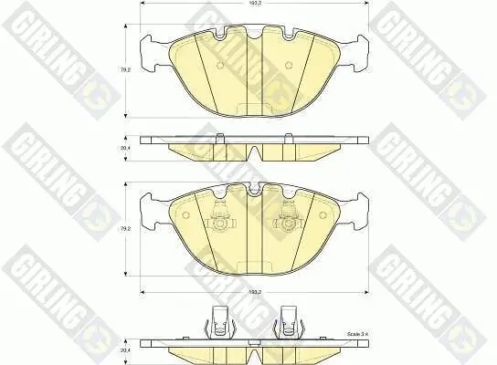 Bremsbelagsatz, Scheibenbremse Vorderachse GIRLING 6115292 Bild Bremsbelagsatz, Scheibenbremse Vorderachse GIRLING 6115292
