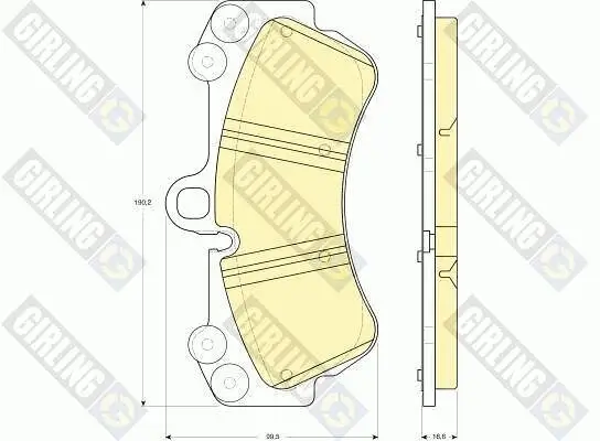 Bremsbelagsatz, Scheibenbremse Vorderachse GIRLING 6115479 Bild Bremsbelagsatz, Scheibenbremse Vorderachse GIRLING 6115479