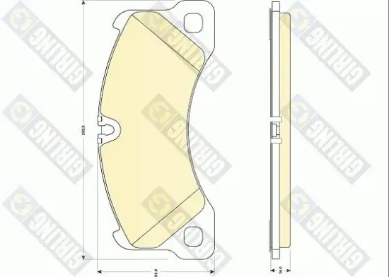 Bremsbelagsatz, Scheibenbremse GIRLING 6117749 Bild Bremsbelagsatz, Scheibenbremse GIRLING 6117749