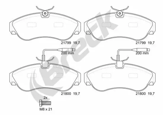 Bremsbelagsatz, Scheibenbremse BRECK 21799 00 703 10 Bild Bremsbelagsatz, Scheibenbremse BRECK 21799 00 703 10