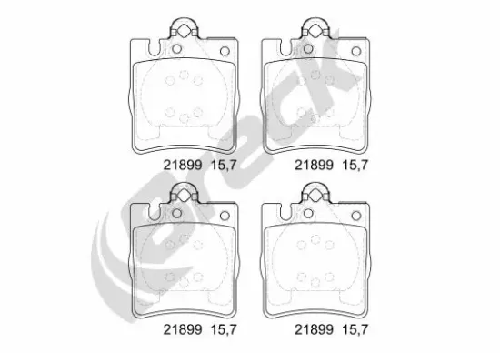 Bremsbelagsatz, Scheibenbremse Hinterachse BRECK 21899 00 702 20 Bild Bremsbelagsatz, Scheibenbremse Hinterachse BRECK 21899 00 702 20