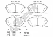 Bremsbelagsatz, Scheibenbremse BRECK 22218 00 701 00