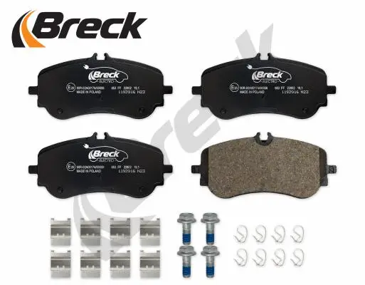 Bremsbelagsatz, Scheibenbremse Hinterachse BRECK 22802 00 653 00 Bild Bremsbelagsatz, Scheibenbremse Hinterachse BRECK 22802 00 653 00