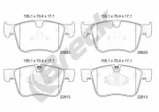Bremsbelagsatz, Scheibenbremse Vorderachse BRECK 22813 00 701 00