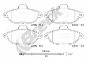 Bremsbelagsatz, Scheibenbremse BRECK 23042 00 701 10