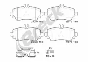 Bremsbelagsatz, Scheibenbremse Vorderachse BRECK 23070 10 701 20