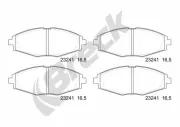 Bremsbelagsatz, Scheibenbremse BRECK 23241 00 702 00