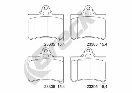 Bremsbelagsatz, Scheibenbremse BRECK 23305 00 702 00 Bild Bremsbelagsatz, Scheibenbremse BRECK 23305 00 702 00