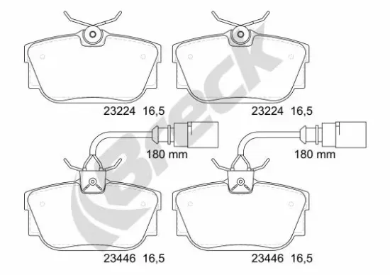 Bremsbelagsatz, Scheibenbremse BRECK 23446 00 702 10 Bild Bremsbelagsatz, Scheibenbremse BRECK 23446 00 702 10