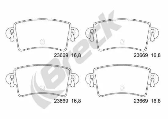 Bremsbelagsatz, Scheibenbremse BRECK 23669 00 703 10 Bild Bremsbelagsatz, Scheibenbremse BRECK 23669 00 703 10