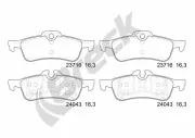 Bremsbelagsatz, Scheibenbremse Hinterachse BRECK 23716 00 704 00