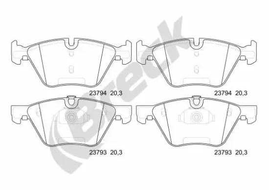 Bremsbelagsatz, Scheibenbremse BRECK 23794 00 701 00 Bild Bremsbelagsatz, Scheibenbremse BRECK 23794 00 701 00