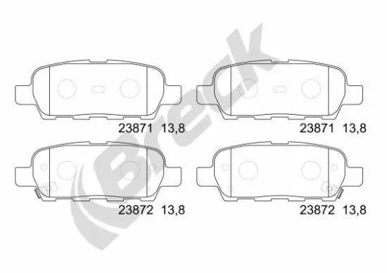 Bremsbelagsatz, Scheibenbremse BRECK 23871 00 702 10 Bild Bremsbelagsatz, Scheibenbremse BRECK 23871 00 702 10