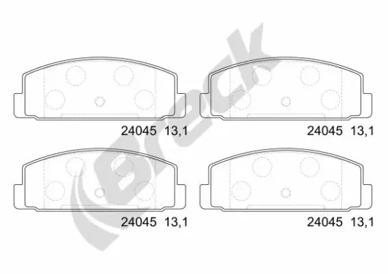 Bremsbelagsatz, Scheibenbremse BRECK 24045 00 704 00 Bild Bremsbelagsatz, Scheibenbremse BRECK 24045 00 704 00