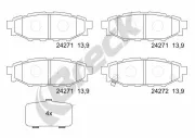Bremsbelagsatz, Scheibenbremse Hinterachse BRECK 24271 00 702 10