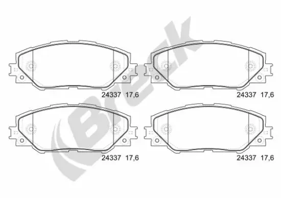 Bremsbelagsatz, Scheibenbremse BRECK 24337 00 701 00 Bild Bremsbelagsatz, Scheibenbremse BRECK 24337 00 701 00