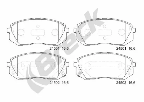 Bremsbelagsatz, Scheibenbremse BRECK 24501 00 701 00 Bild Bremsbelagsatz, Scheibenbremse BRECK 24501 00 701 00