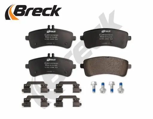 Bremsbelagsatz, Scheibenbremse Hinterachse BRECK 25163 00 553 00 Bild Bremsbelagsatz, Scheibenbremse Hinterachse BRECK 25163 00 553 00