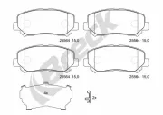 Bremsbelagsatz, Scheibenbremse Vorderachse BRECK 25564 00 701 00