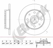 Bremsscheibe BRECK BR 002 SA100