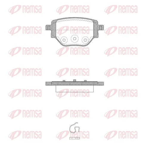 Bremsbelagsatz, Scheibenbremse Hinterachse KAWE 1905 00 Bild Bremsbelagsatz, Scheibenbremse Hinterachse KAWE 1905 00