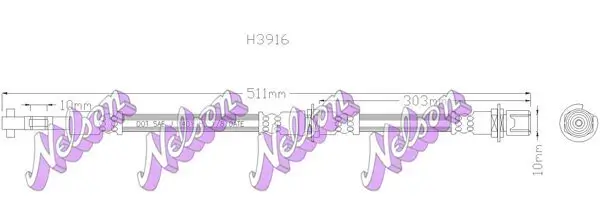 Bremsschlauch KAWE H3916