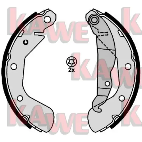 Bremsbackensatz KAWE 08130 Bild Bremsbackensatz KAWE 08130