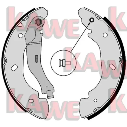 Bremsbackensatz KAWE 08580 Bild Bremsbackensatz KAWE 08580