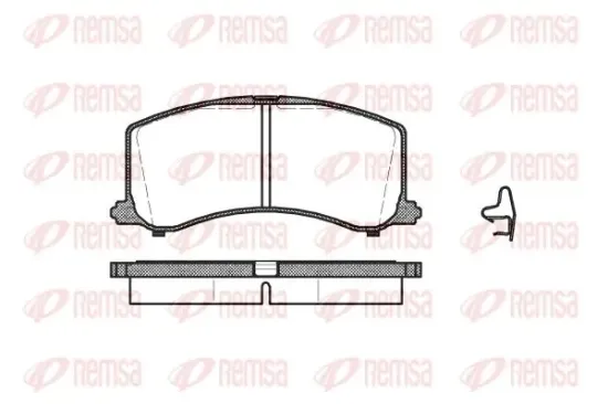 Bremsbelagsatz, Scheibenbremse Vorderachse KAWE 0595 02 Bild Bremsbelagsatz, Scheibenbremse Vorderachse KAWE 0595 02