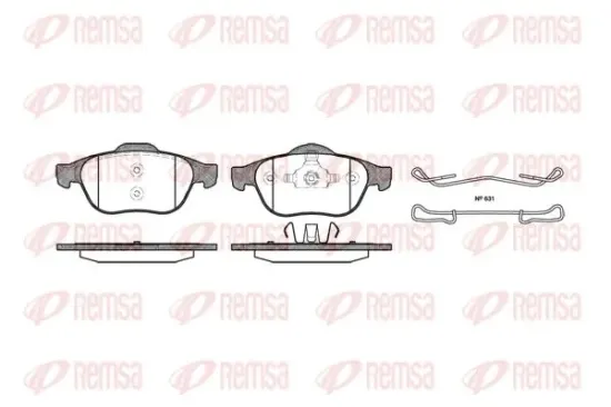 Bremsbelagsatz, Scheibenbremse Vorderachse KAWE 0843 00 Bild Bremsbelagsatz, Scheibenbremse Vorderachse KAWE 0843 00