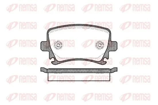 Bremsbelagsatz, Scheibenbremse Hinterachse KAWE 1031 00 Bild Bremsbelagsatz, Scheibenbremse Hinterachse KAWE 1031 00