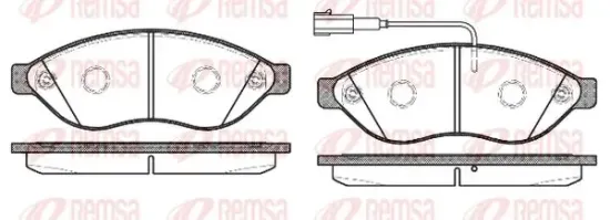 Bremsbelagsatz, Scheibenbremse Vorderachse KAWE 1237 12 Bild Bremsbelagsatz, Scheibenbremse Vorderachse KAWE 1237 12