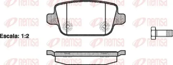 Bremsbelagsatz, Scheibenbremse Hinterachse KAWE 1256 00 Bild Bremsbelagsatz, Scheibenbremse Hinterachse KAWE 1256 00