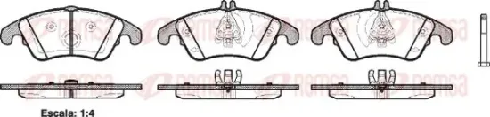 Bremsbelagsatz, Scheibenbremse Vorderachse KAWE 1304 00 Bild Bremsbelagsatz, Scheibenbremse Vorderachse KAWE 1304 00