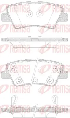 Bremsbelagsatz, Scheibenbremse Hinterachse KAWE 1362 42 Bild Bremsbelagsatz, Scheibenbremse Hinterachse KAWE 1362 42