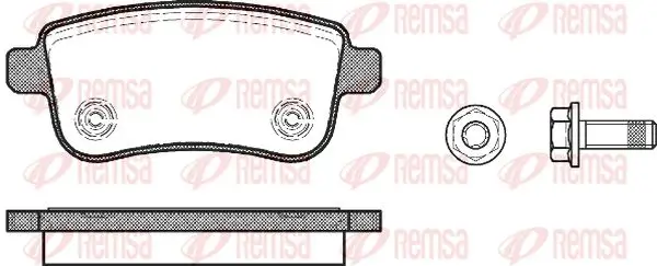 Bremsbelagsatz, Scheibenbremse Hinterachse KAWE 1387 00