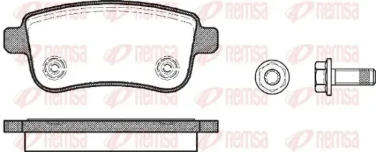 Bremsbelagsatz, Scheibenbremse Hinterachse KAWE 1387 00 Bild Bremsbelagsatz, Scheibenbremse Hinterachse KAWE 1387 00