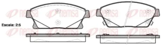Bremsbelagsatz, Scheibenbremse Vorderachse KAWE 1431 02 Bild Bremsbelagsatz, Scheibenbremse Vorderachse KAWE 1431 02