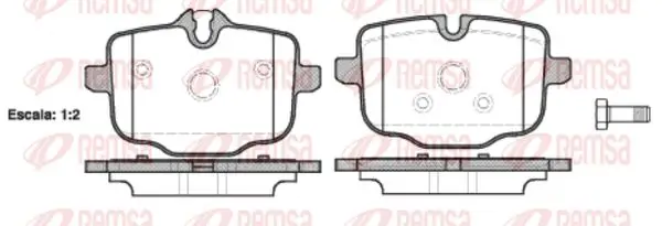 Bremsbelagsatz, Scheibenbremse Hinterachse KAWE 1433 00