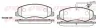 Bremsbelagsatz, Scheibenbremse Hinterachse KAWE 1442 01
