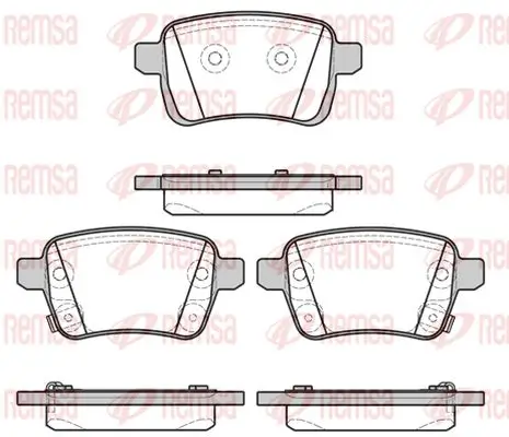 Bremsbelagsatz, Scheibenbremse Hinterachse KAWE 1450 22