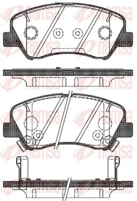 Bremsbelagsatz, Scheibenbremse Vorderachse KAWE 1488 02