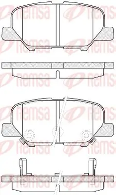 Bremsbelagsatz, Scheibenbremse Hinterachse KAWE 1536 02
